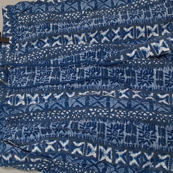 Caribbean Swimwear Men's Blue Print Swimming Trunk Shorts - Picture 2 of 9